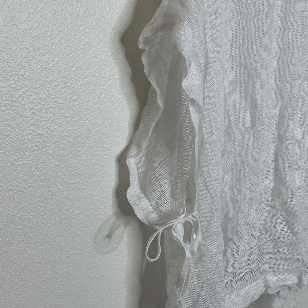 J. Jill Lightweight White Linen Tunic Top - Picture 5 of 9